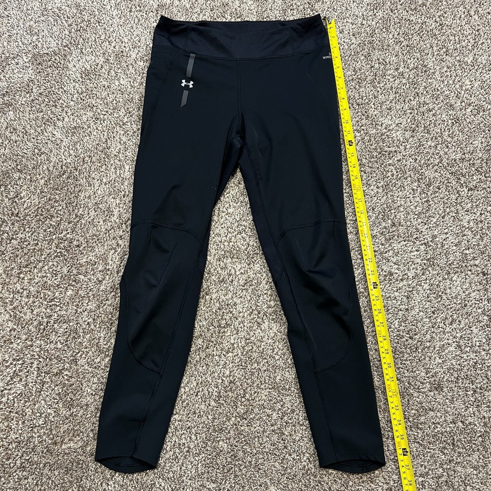 Under Armour UA Women's M Terrain Hybrid Leggings $160 Retail Windstopper Black